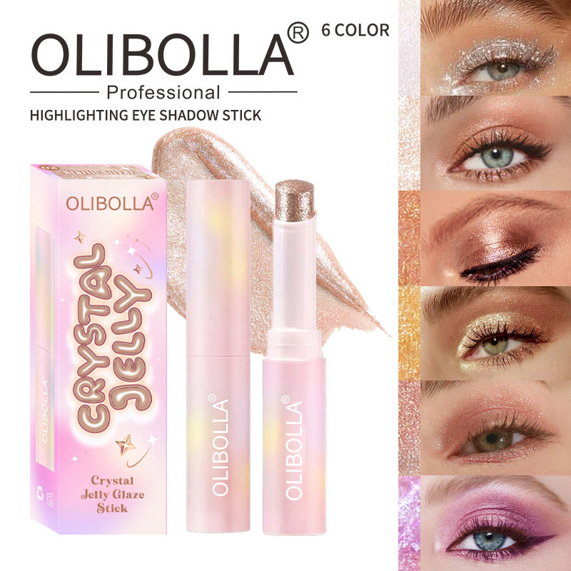 Phấn mắt OLIBLA Light Eyeshadow Crystal Jelly Light Eyeshadow Super Shiny Nhiều màu Eyeshadow Light 
