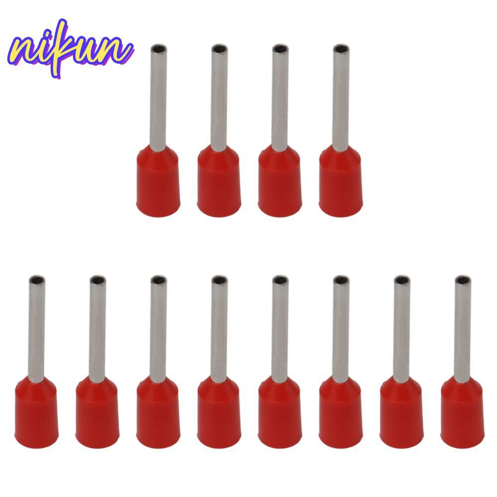 NIKUN 1000 Chiếc Thiết Bị Đầu Cuối Ferrules Cách Nhiệt, Bộ Đầu Nối Ferrule Dây Đỏ E0510 / E0512, Chấ