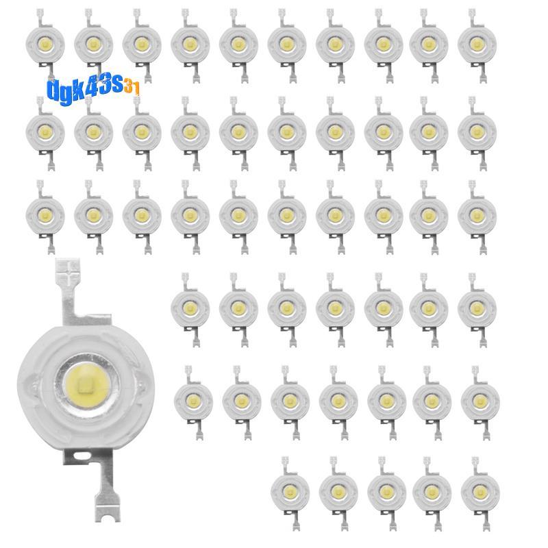 50 Chiếc 1W Diode Công Suất Cao Trắng Mát Hạt Led 1 Watt Chip Đèn 3V-3.4V