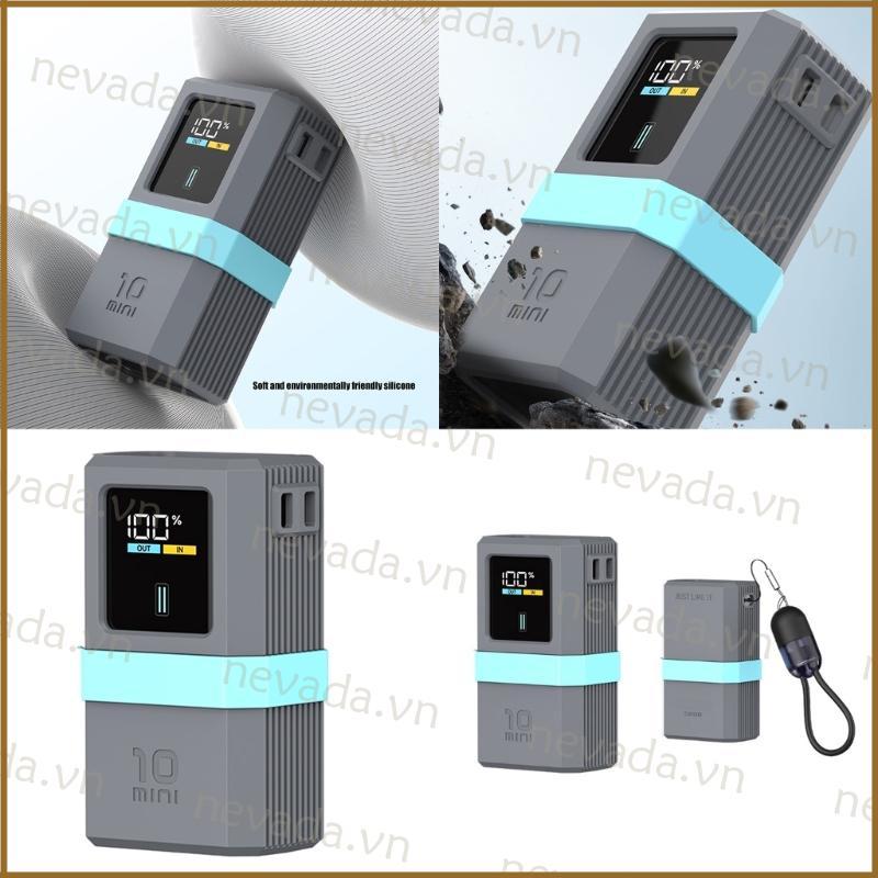 Nev ♕ Dành Cho 10 Mini 10000mAh PB1055 55W Hộp Silicon Du Lịch Lưu Trữ Ngân Hàng Năng Lượng
