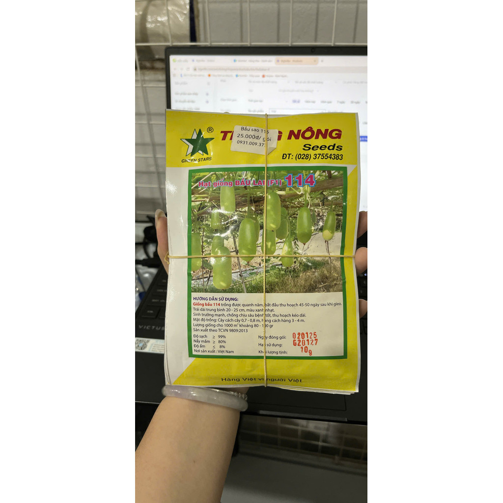 HẠT GIỐNG BẦU LAI F1 114 10G - TRUNG NÔNG