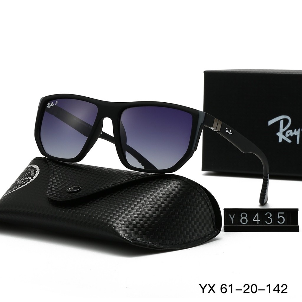 Kính râm phân cực RAYBAN Acetate Kính râm toàn khung Kính thông thường Y8435 KK