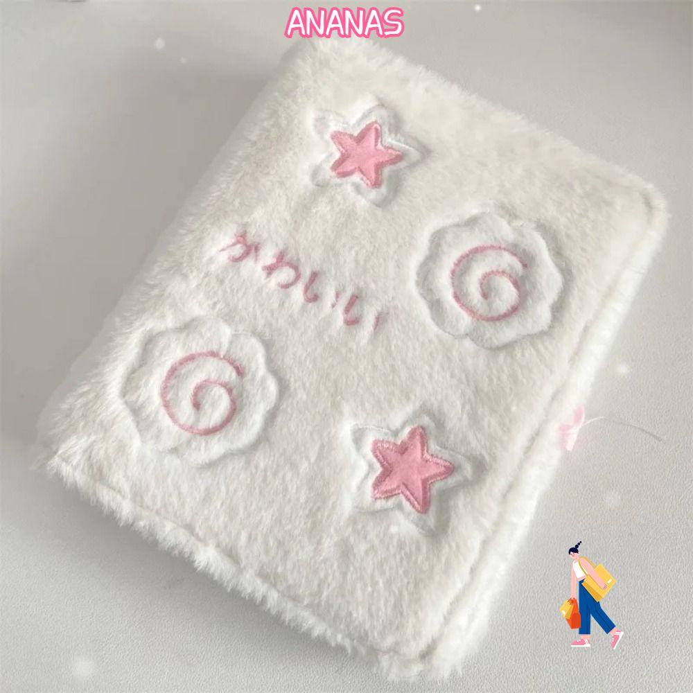 ANANAS Photocard Collection Books, Star Pattern Binder Photo Album, INS Loose-leaf Plush A5 Quà tặng