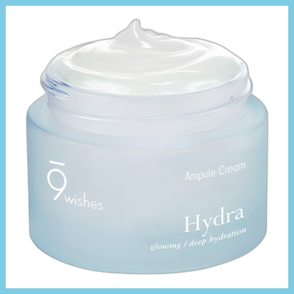 [9wishes] 9Wishes Hydra Ampoule Cream, 50 ml, 1 cái / Kem Ampoule Hàn Quốc / Dewy Finish / 100% Auth