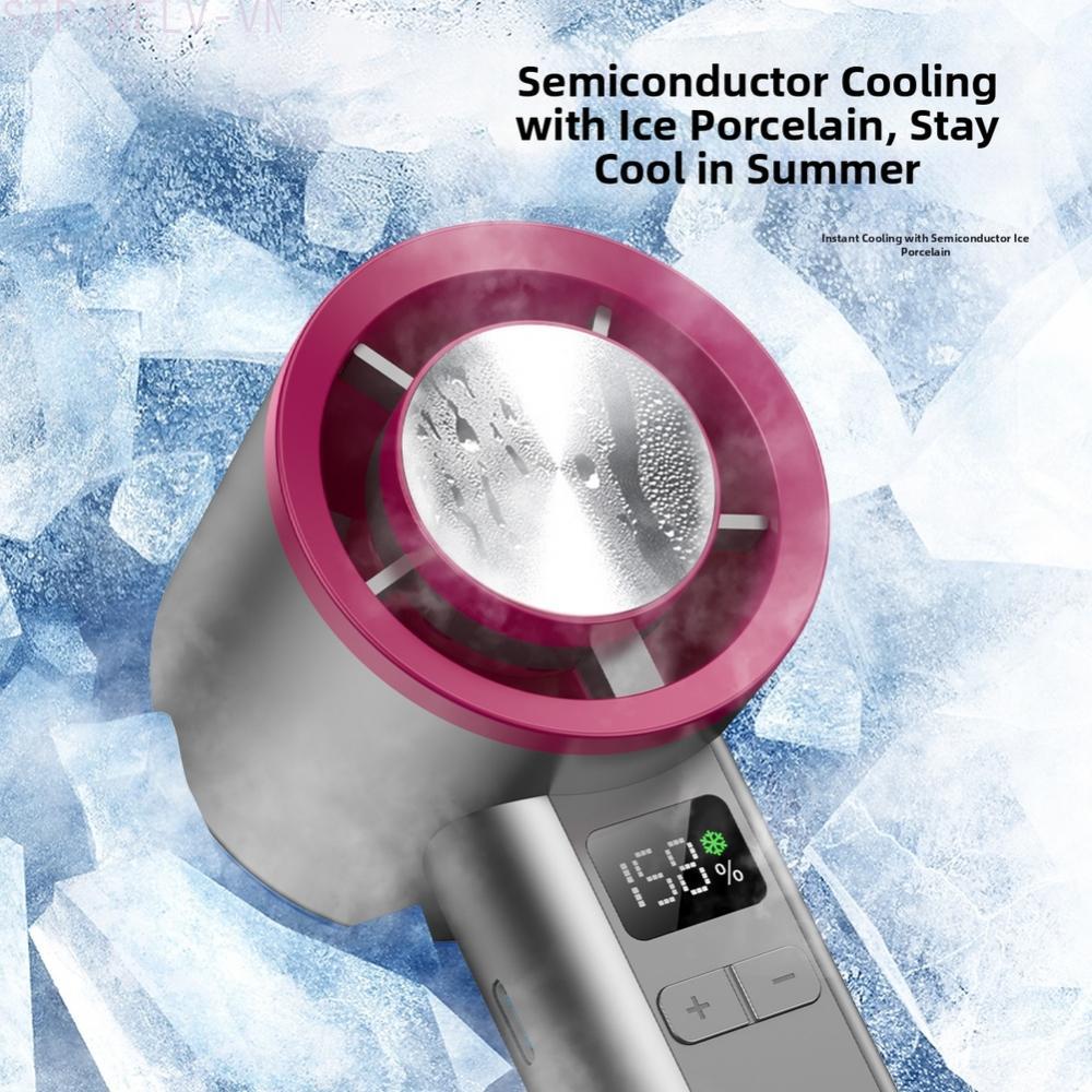 {WELV}Ultra-Quiet Wireless Rechargeable Fan: Ice Cooling with High Wind Power