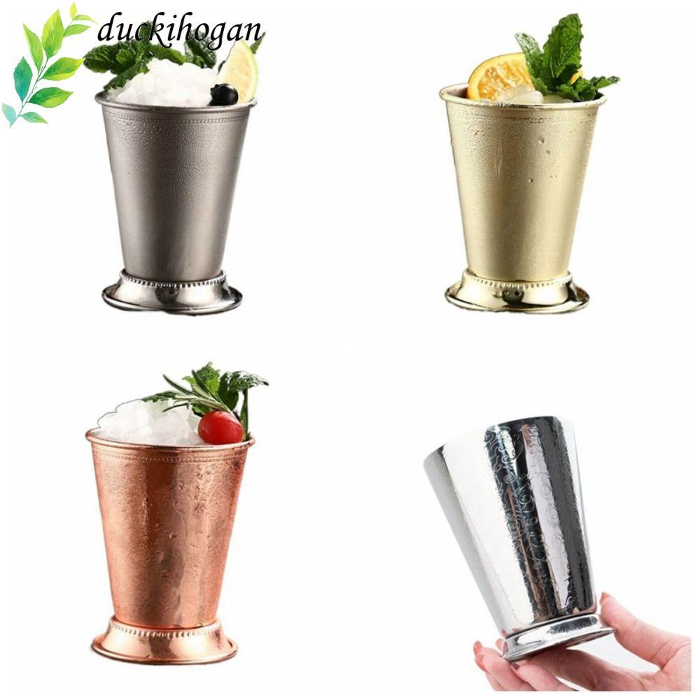 Cốc Julep đúc bạc hà DUCKIHOGAN, Cốc cocktail vàng 350ml, Kính cocktail Mojito bằng thép không gỉ mà