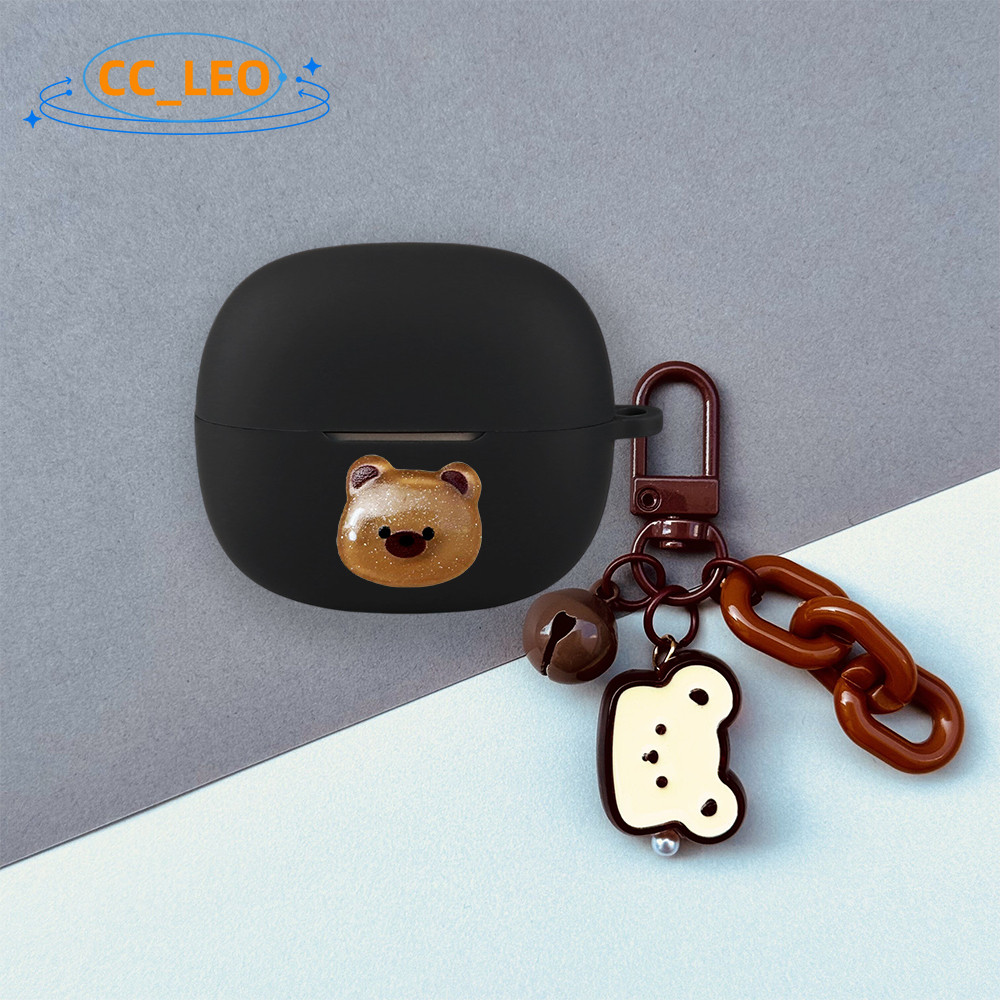 Suitable for Realme Buds Clip Case Cartoon Panda Cute Piggy Keychain Pendant Silicone Soft Case Shoc