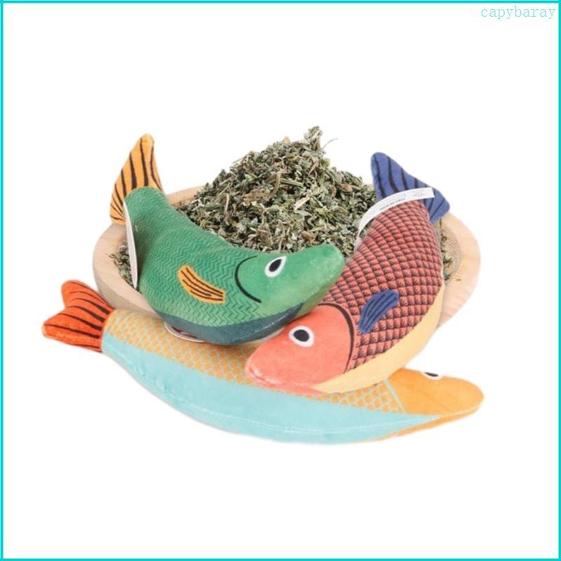 CBY Hoạt Hình Mèo Con Đồ Chơi Catnips Đồ Chơi Mèo Cho Mèo Con Hình Cá Tập Thể Dục Cá Dễ Thương