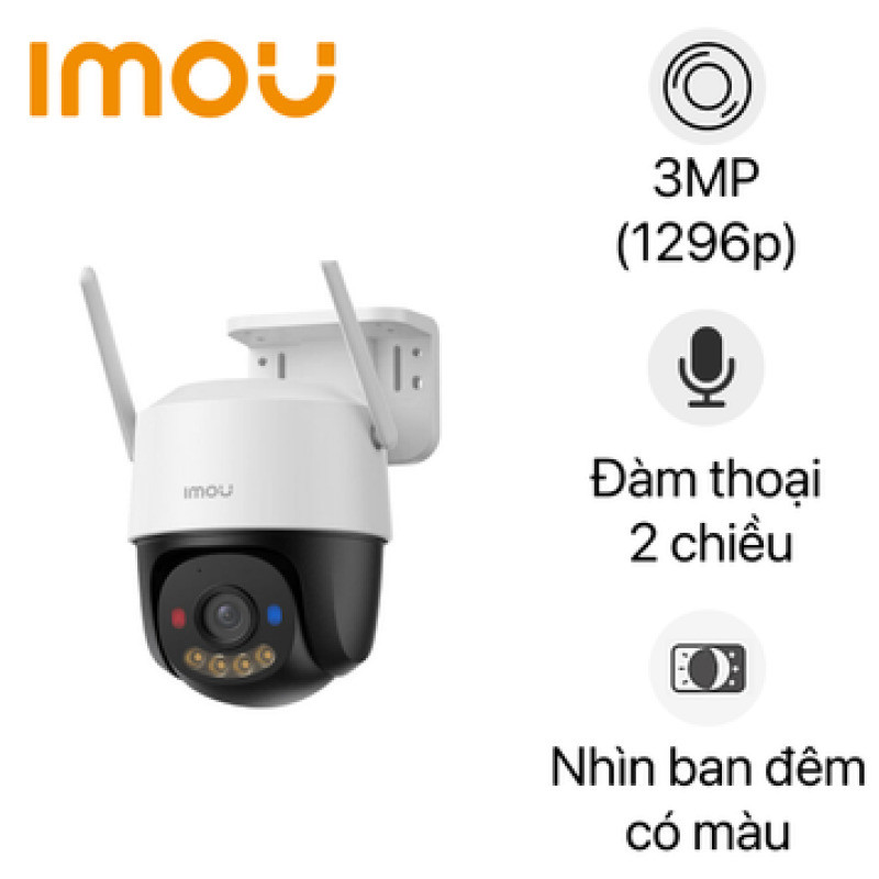 Camera IP ngoài trời 360 độ 3MP Imou Cruiser hỗ trợ 4G IPC-K7FP-3H0TE