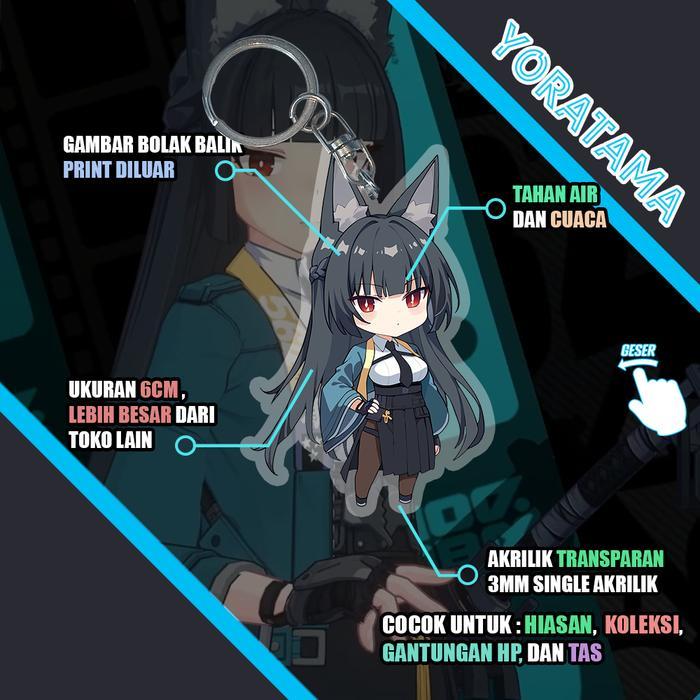 Gantungan Kunci Zenless Zone Zero ZZZ Ellen Miyabi Evelyn, Keychain Anime Lucu - Miyabi