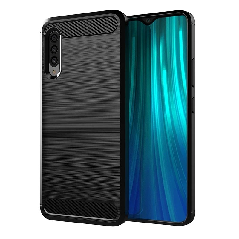 Ốp Mềm Mờ Cho Samsung Galaxy A90 5G Vỏ Sợi Carbon Chống Sốc Cho Samsung A90 5G Vỏ Điện Thoại Chải