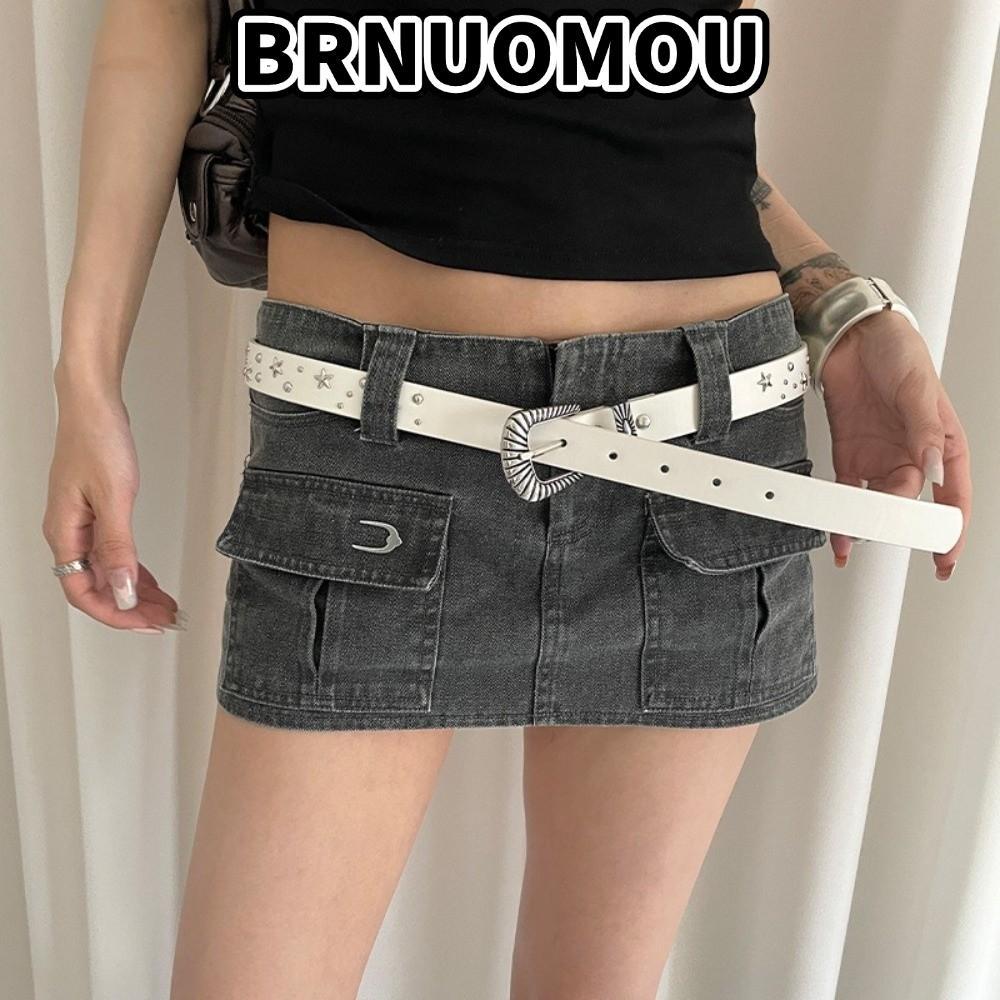 Thắt lưng nữ PU cổ điển, Style Punk-Gothic & Boho, Phù hợp Váy Y2K và Quần Jean