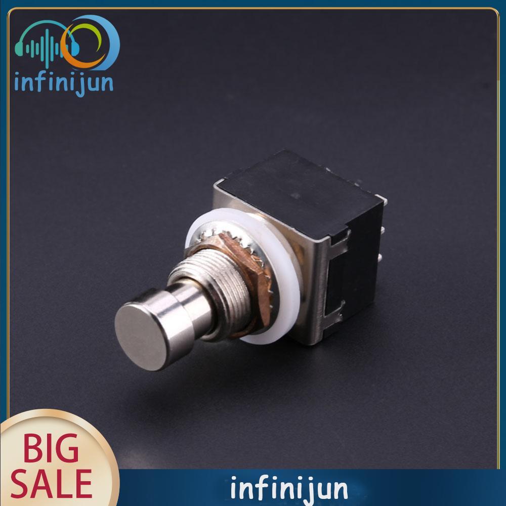 [infinijun.vn] 3PDT 9pin Nút ấn Công tắc chân FR DIY Guitar Effect Pedal Stomp