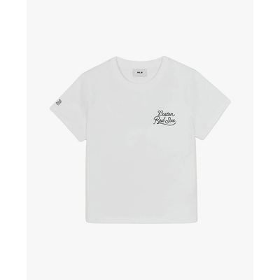 MLB - Áo thun nữ cổ tròn tay ngắn Basic Small Logo_3FTSB0163-43WHS