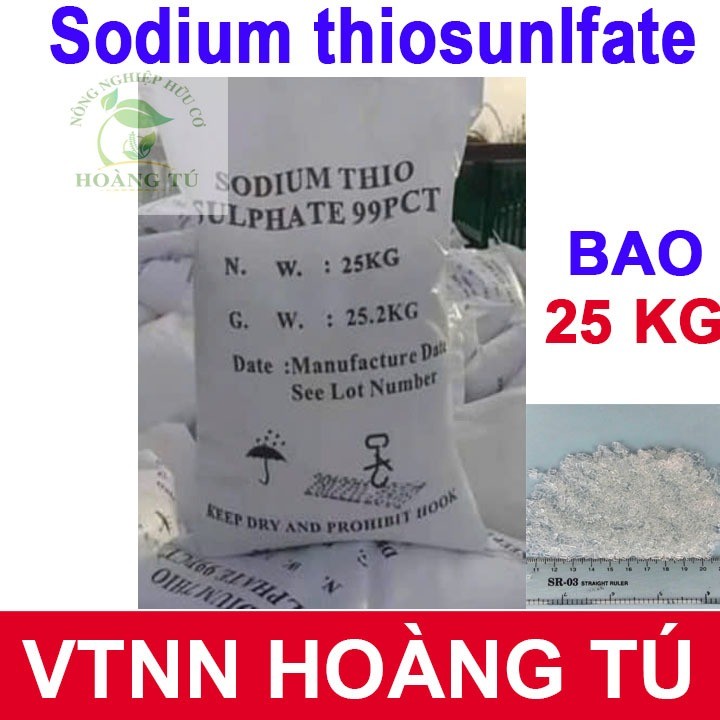 Sodium thiosulfate - Na2S2O3 - Trung Hòa Jven Khử ao nuôi - BAO 25 KG ĐDG