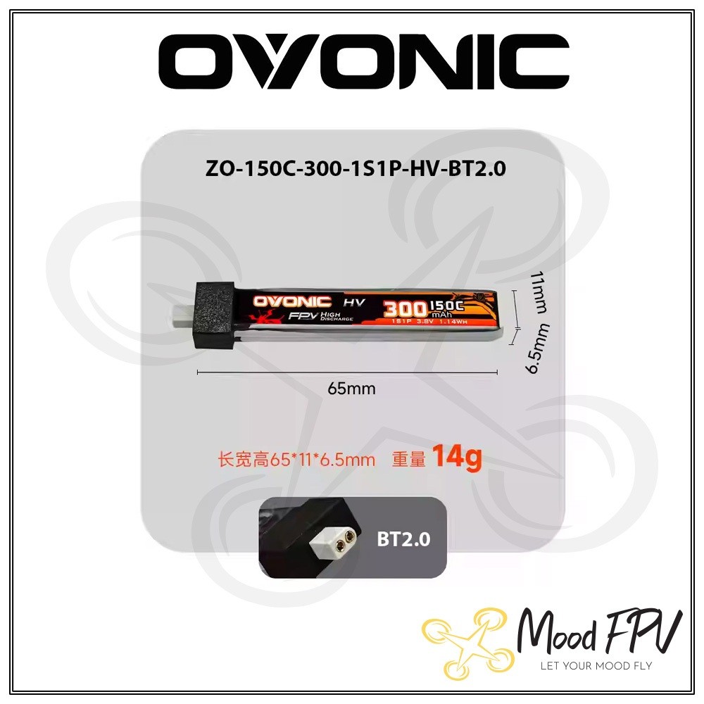 Ovonic FPV 300mah 350mah 1S 3.7V 80C 100C Chính Hãng