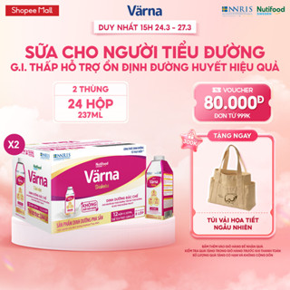 [COMBO ỔN ĐỊNH ĐƯỜNG HUYẾT 4] Combo 2 Thùng 12 Hộp SBPS Cho Người Tiểu Đường Varna Diabetes (24 Hộp GIấy X 237ml)