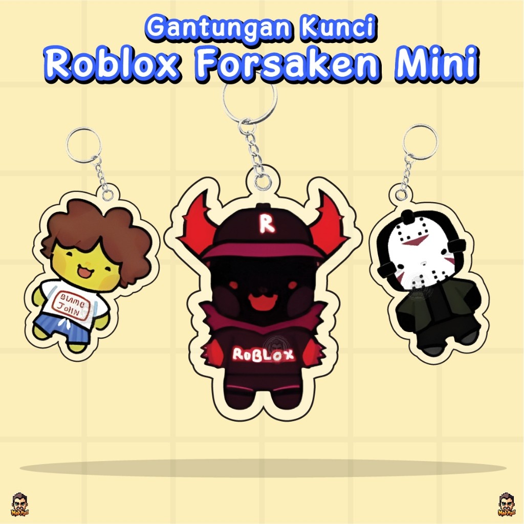Gantungan Kunci ROBLOX Forsaken Mini / Acrylic KeyChain Roblox Series / Ganci Akrilik Roblox Forsake