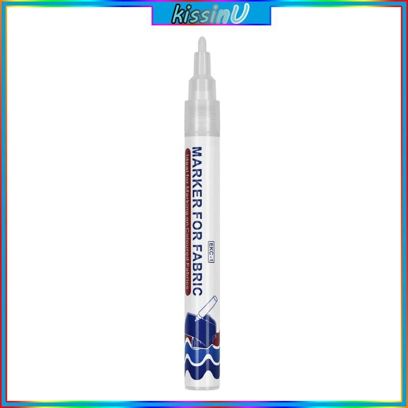 Kiss White Fabric Paint Pen 2mm Line Wide Quick Dry Waterproof Fabric Marker