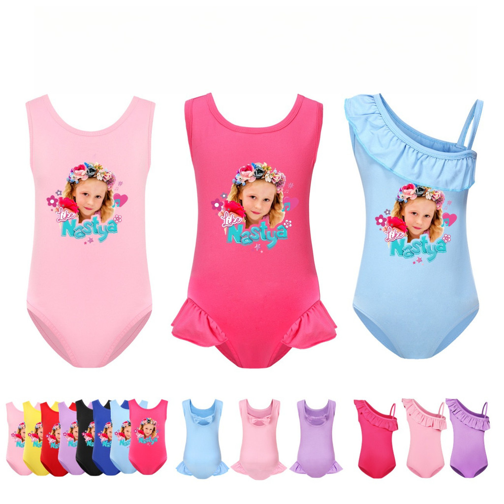 5556 Đồ bơi in hình bé gái Nastya nhiều màu