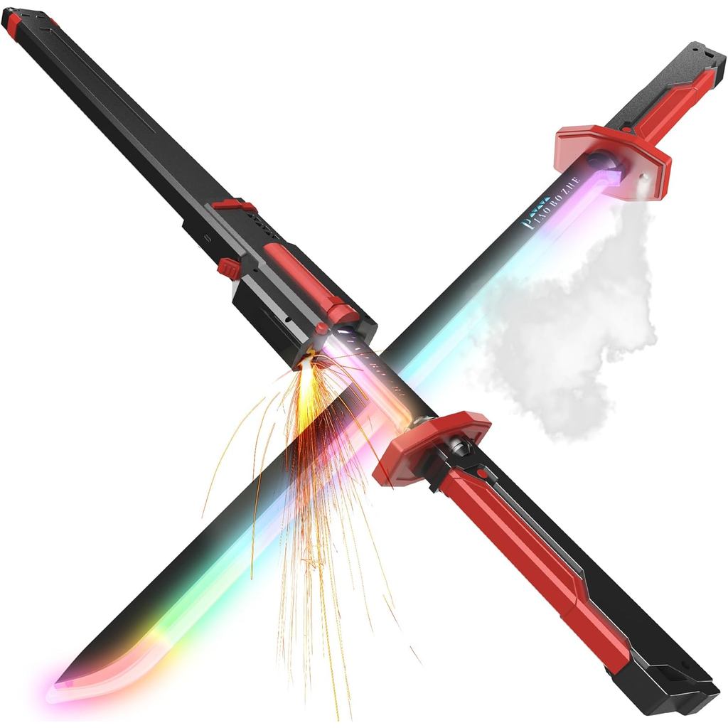 Thanh kiếm phát sáng 31,5 "có tia lửa, Thanh kiếm tia lửa LED cho trẻ em và người lớn có âm thanh & 