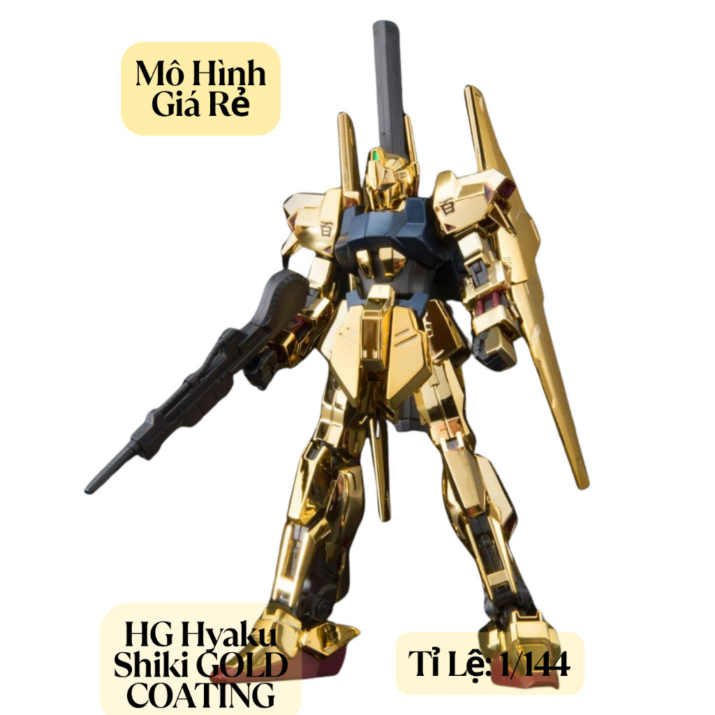 Mô Hình Lắp Ráp HG Hyaku Shiki Gundam Sơn Màu Kim Loại BL 3318 GOLD COATING Promax - GundamGao