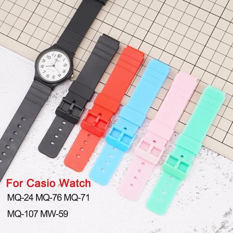 Dây đeo cao su nhựa 16MM cho đồng hồ Ca-sio MW-59 MQ-24 MQ-27 MQ-76 MQ-71 MQ-107 Thay thế dây đeo cổ
