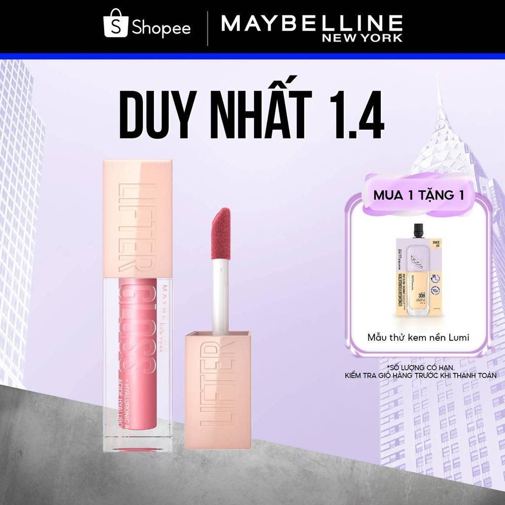Son Bóng Lifter Gloss cho Đôi Môi Đầy Căng Mọng Kẹo cùng Hyaluronic Acid Maybelline New York 5.4ML