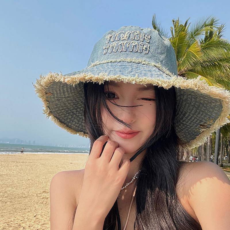 Western Cowboy Hat Women's Summer Big Brim Sunshade Sun Protection Hat All-Matching Basin Hat Outdoo