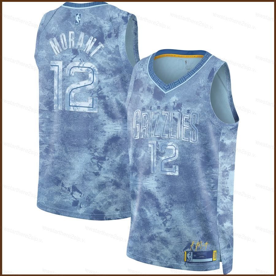 NP2 NBA Memphis Grizzlies Ja Morant MVP Select Series Jersey Trẻ em Người lớn Plus Size PN2