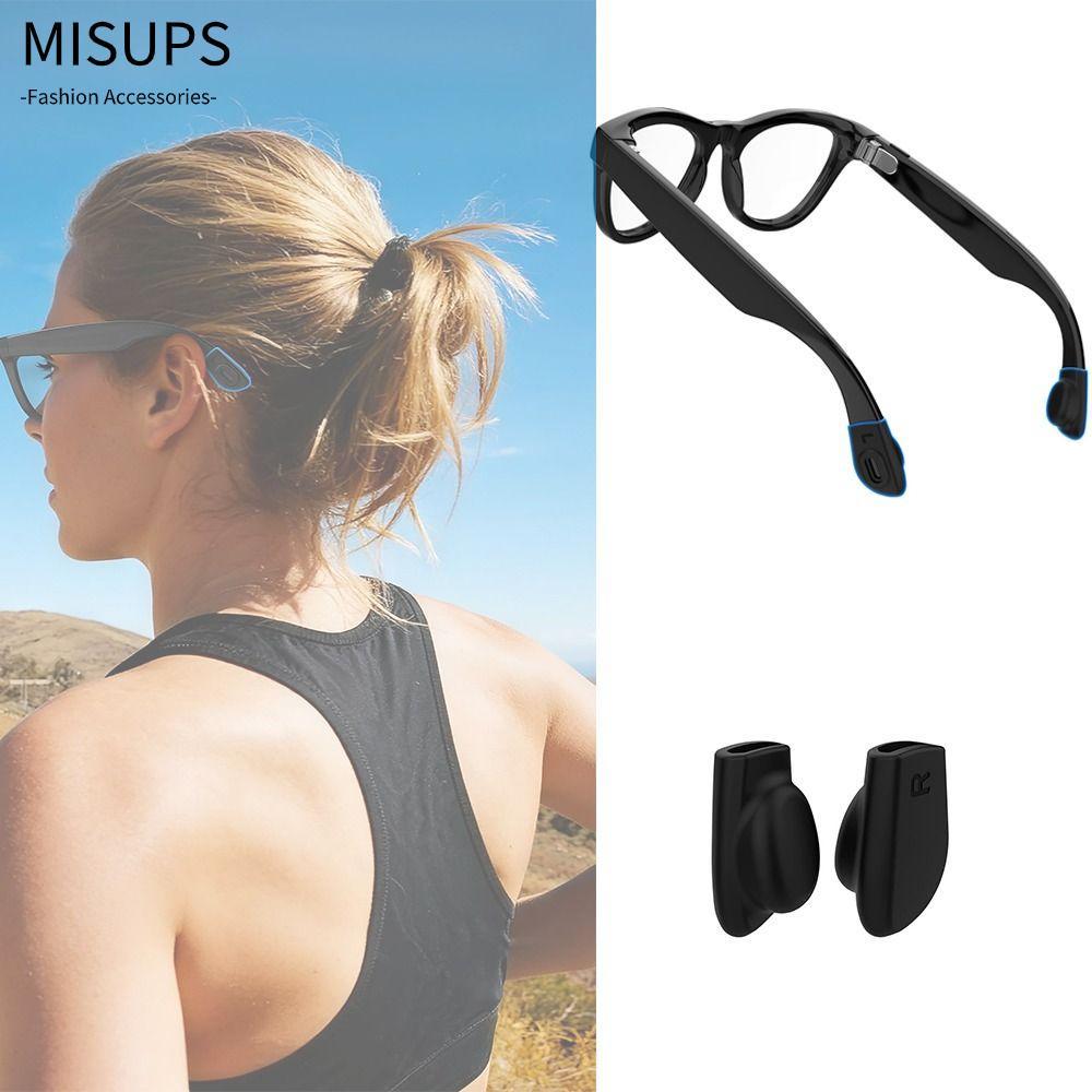 MISUPS 1 Cặp Kẹp Tai Kính Mắt, Đầu Chống Trơn Trượt Kẹp Tai Kính Mắt, Bộ Trượt Kính Chống Trơn Trượt