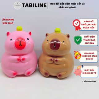 Heo đất ống tiết kiệm tiền lỗ ngang capybara size nhỏ LD62 - TABILINE