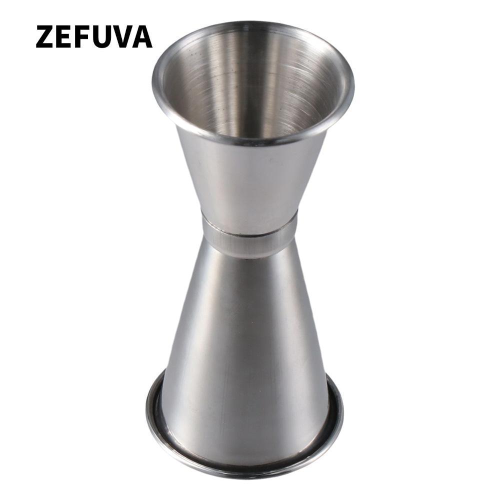ZEFUVA Double Cocktail Jigger, Shot Measures Inside Bar Đo Jigger, Đo OZ / ML Thanh thép không gỉ Ji