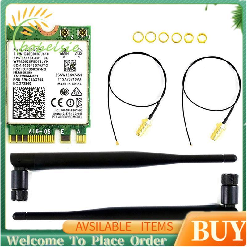 Mô-đun NIC không dây Intel AC8265 chế độ kép Hỗ trợ WiFi 2.4GHz / 5GHz và Bluetooth 4.2 cho Bộ phát 