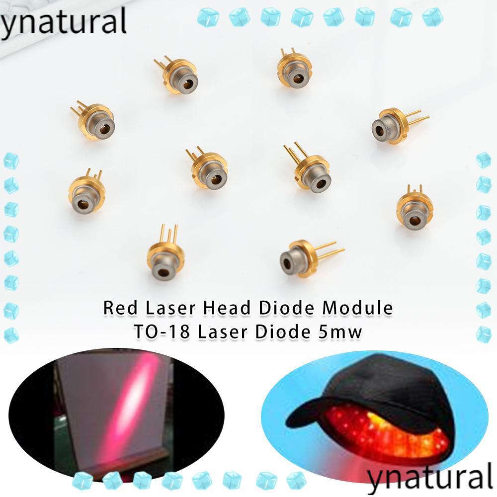 YNATURAL 1 / 2 / 5 / 10 Đầu Laser Đỏ 650nm 2.2V 5MW 5mw TO-18 Diode Laser