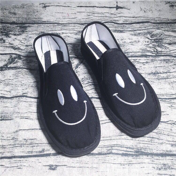 Phổ Biến Phong Cách Mới Giày Vải Đậu Hà Lan Nam Sinh Viên Vải Lười Cười Cặp Đôi Influencer Ban Màu M