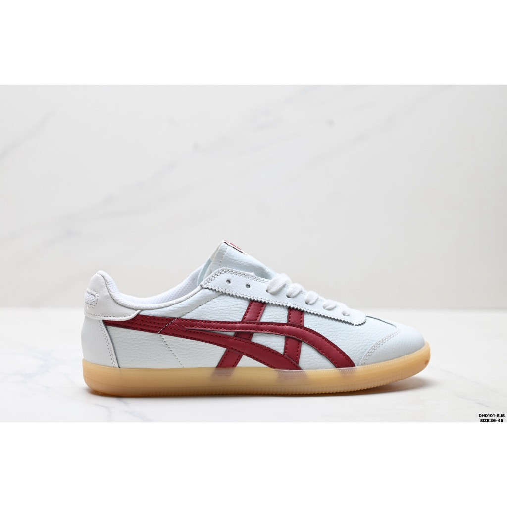 XEMH Onitsuka Tiger Tokuten Giày chạy bộ thông thường thấp sọc trắng đỏ DVT4