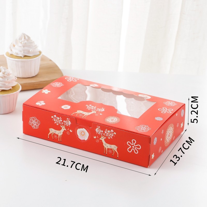 Xue Mei Niang Lòng Đỏ Trứng Crisp 2 Chiếc 4 Chiếc 6 Chiếc Gói 63-80G Nhóm Xanh Bánh Bao Bì Hộp Bánh 