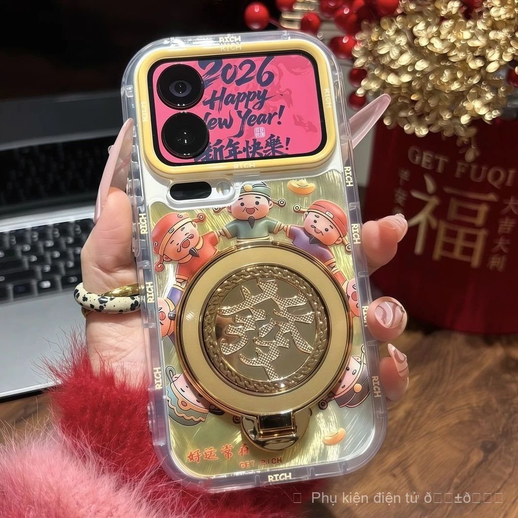 Giá đỡ tóc xoay God of Wealth Thích hợp cho Glory 500 / 400 / 300 Foxtail Puff magic8 Vỏ điện thoại 