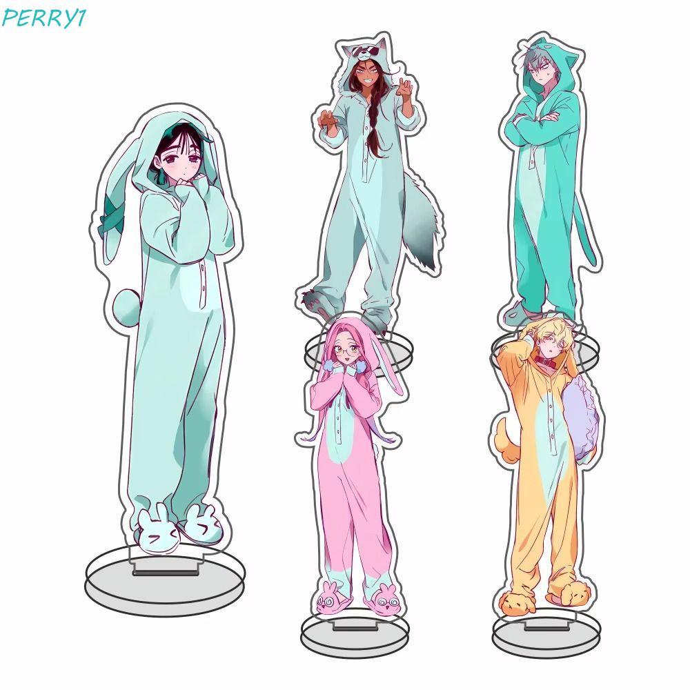 PERRY Alien Stage Acrylic Stand, Pajama Series Trang trí phòng Ivan Sua Anime Model, Bestie Anime Ng
