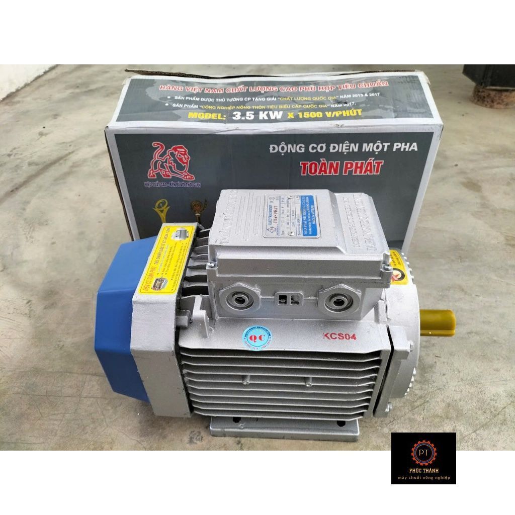 MOTOR ĐỘNG CƠ ĐIỆN 1 PHA 220V TOÀN PHÁT 3,5KW( 5HP ) TUA CHẬM 1400V/P, DÂY ĐỒNG 100%. Cty Bảo Hành 1