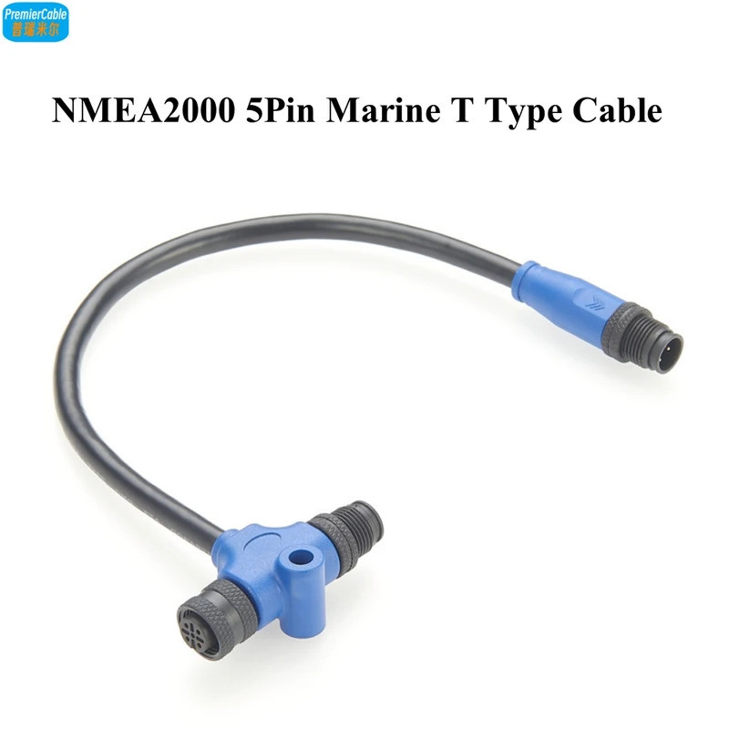 NMEA 2000 N2k Marine T Kết Nối Cáp IP67 M12 5Pin Nam Đến Nữ Xương Lưng Thả Tee Dây Chia Cho Garmin L