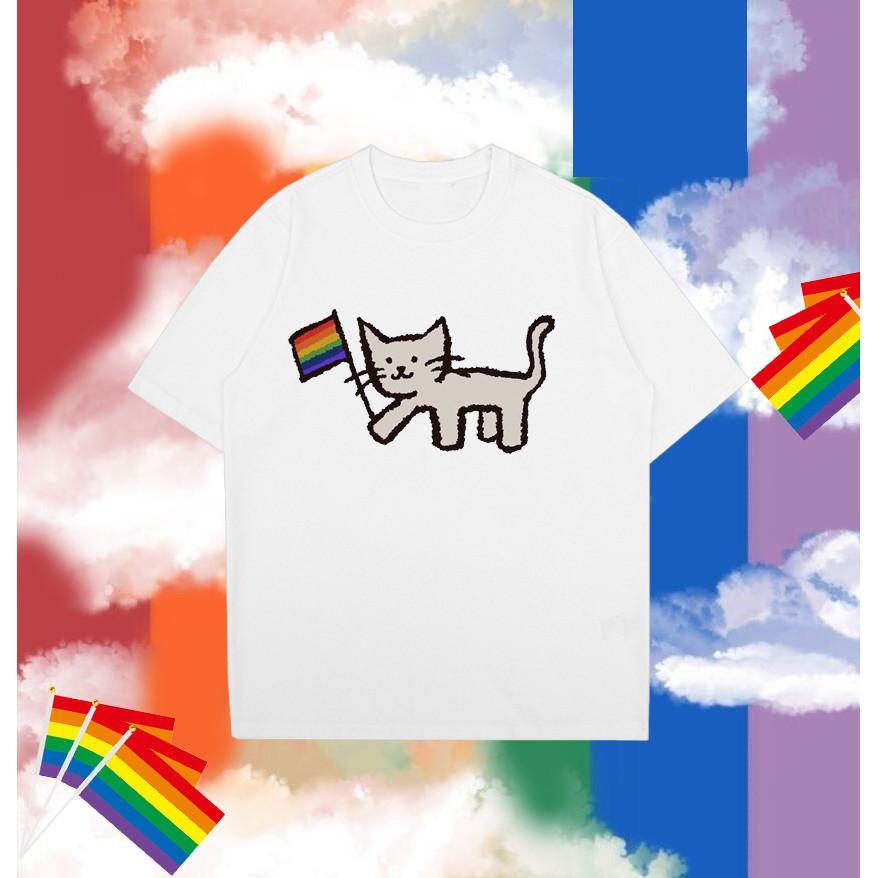COD- 2024 Pride Rainbow Flag LGBT Tháng Áo nam nữ tay ngắn Uni