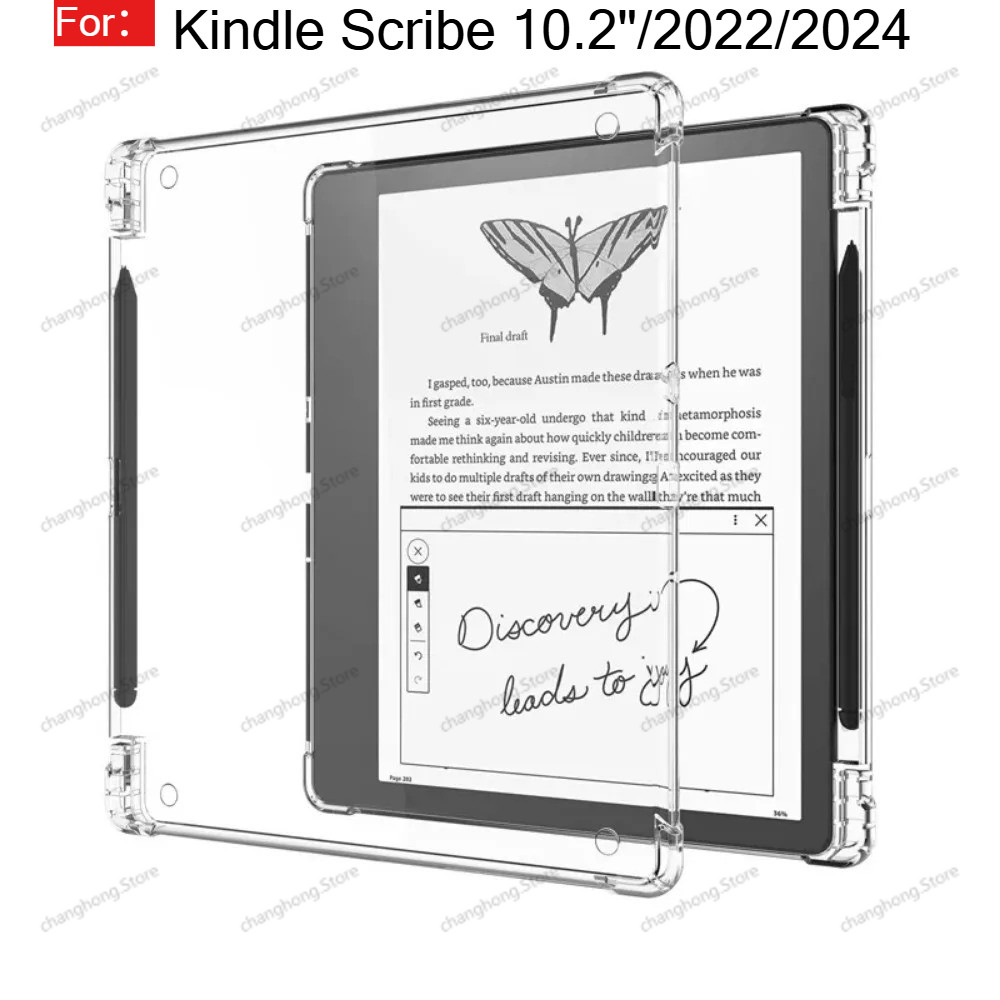 Dành Cho Kindle Scribe 10.2 "2024 TPU Silicon Trong Suốt Ốp Lưng Thích Hợp Cho Kindle 2022 Có Khe Cắ