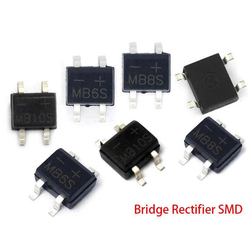 Bộ 50 MB6S MB8S MB10S MB6F MB8F MB10F SOP-4 Bộ chỉnh lưu cầu Diode SMD
