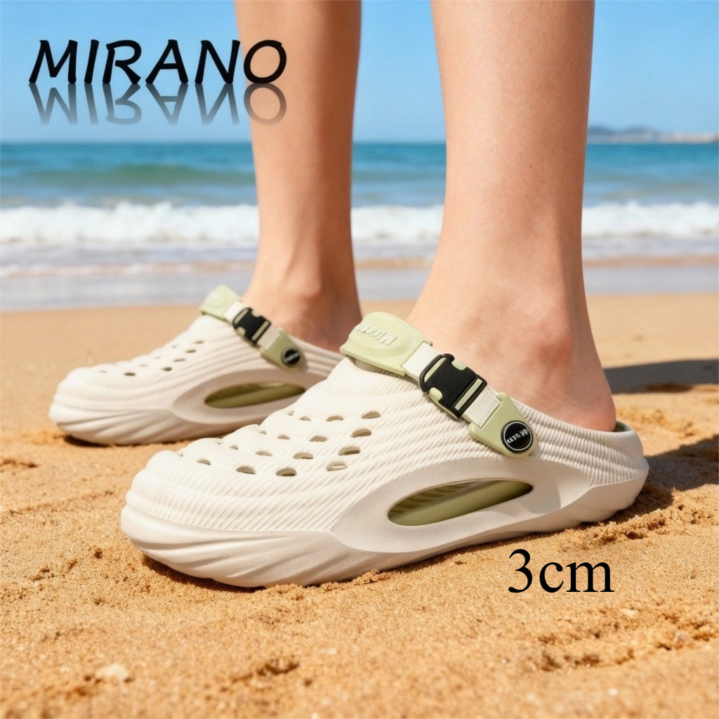 Giày Dép Nam Mirano Dép eva Lỗ Thoáng Khí Cao Su,Chống Trượt,Chống Nước,êm ái dế bằng dép đi biển