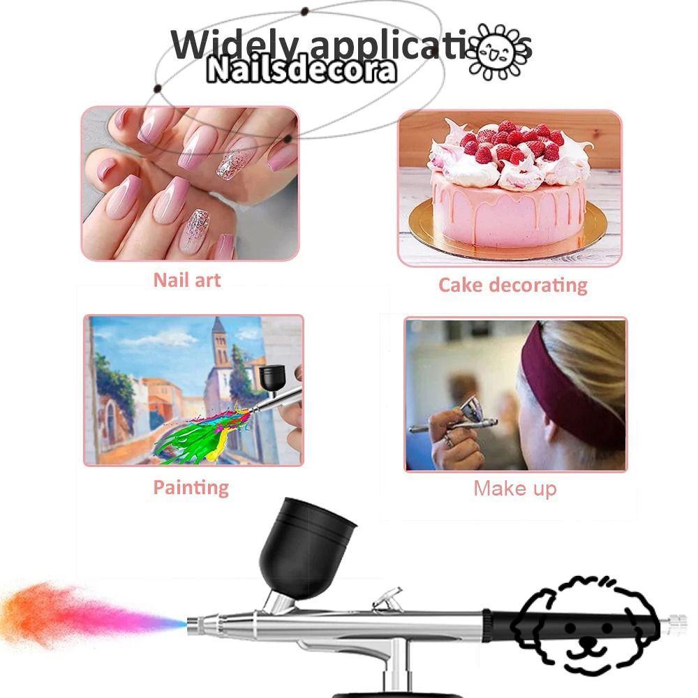 NAILS Nail Art Paint Airbrush, Air Paint Makeup Tool Oxygen Injector, Bền Tranh Bánh Cầm Tay Hình Xă