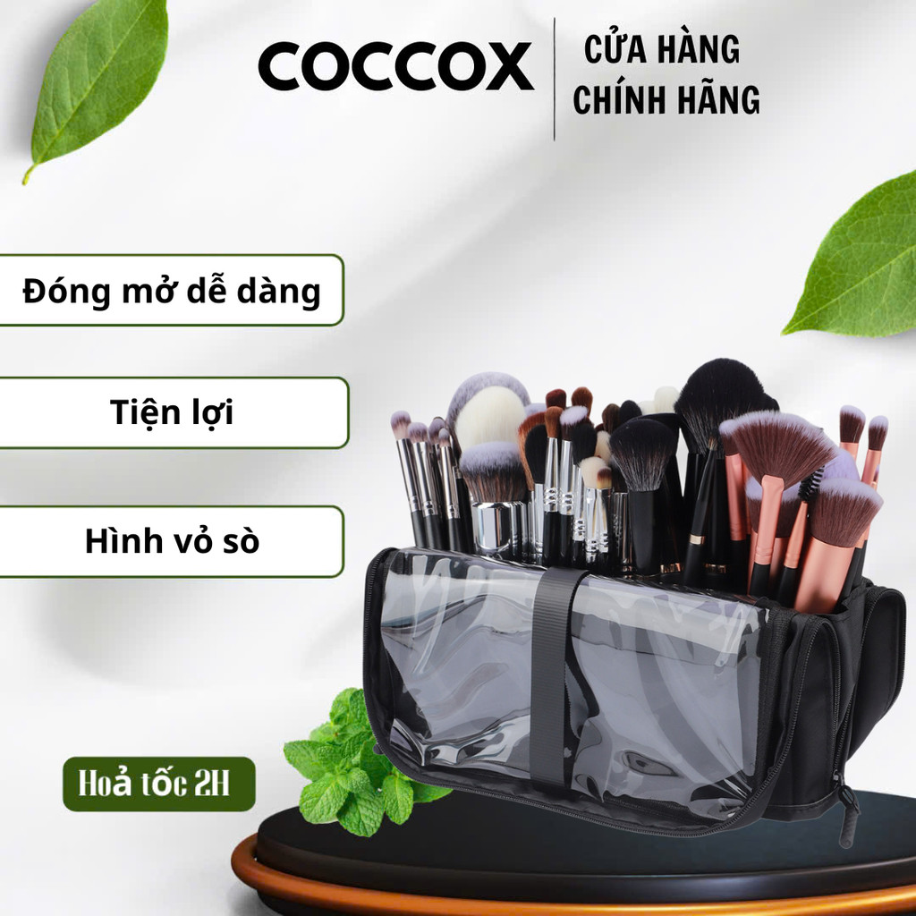 Túi Đựng Cọ Makeup, Túi Cọ Gập Siêu Gọn, Ví Đựng cọ Makeup Bao Vải đựng cọ chuyên nghiệp Coccoxshop