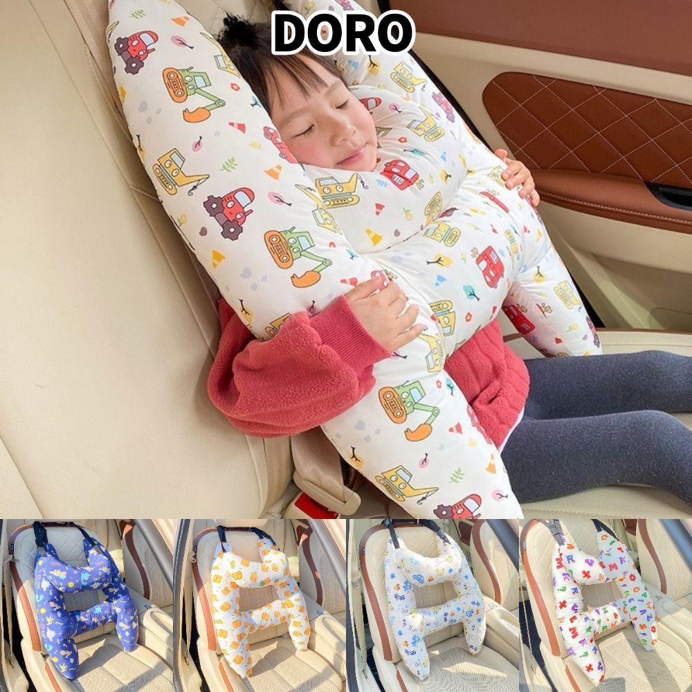 Gối Cổ DORO, Gối Ghế Ô Tô Siêu Mềm An Toàn, Hoạt Hình H-Shape Restful Naps Đầu Ngủ Hỗ Trợ Kid