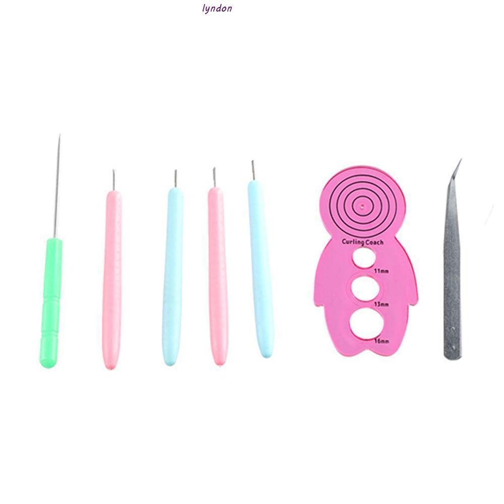 LYNDON 12 Bộ Kim Quilling, Giấy Uốn Giấy Đa Kích Thước Dụng Cụ Quilling, Giấy Thực Tế Thủ Công Quill